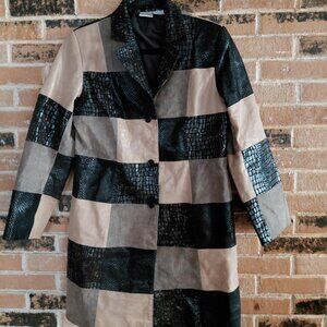 Vintage Newport News Patchwork Leather Coat